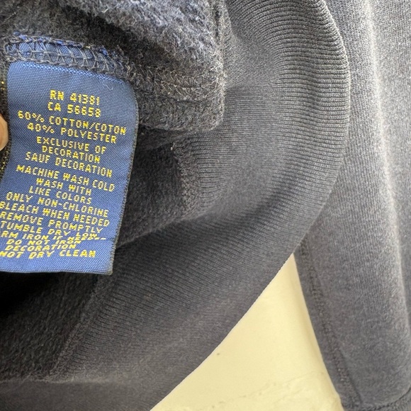 Polo by Ralph Lauren Charcoal Hoodie with Yellow Logo - Picture 5 of 5